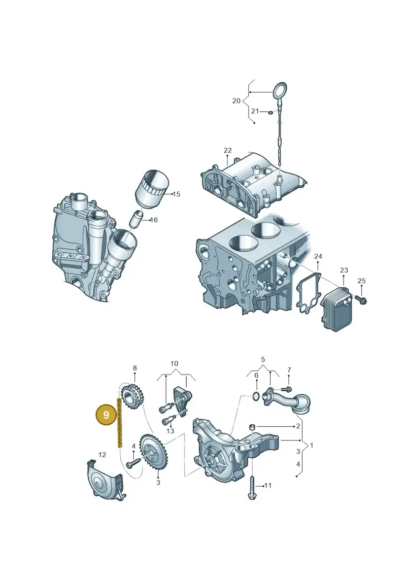 03C115225 — Volkswagen Polo (2012-2014) diagram 694115150, position 9