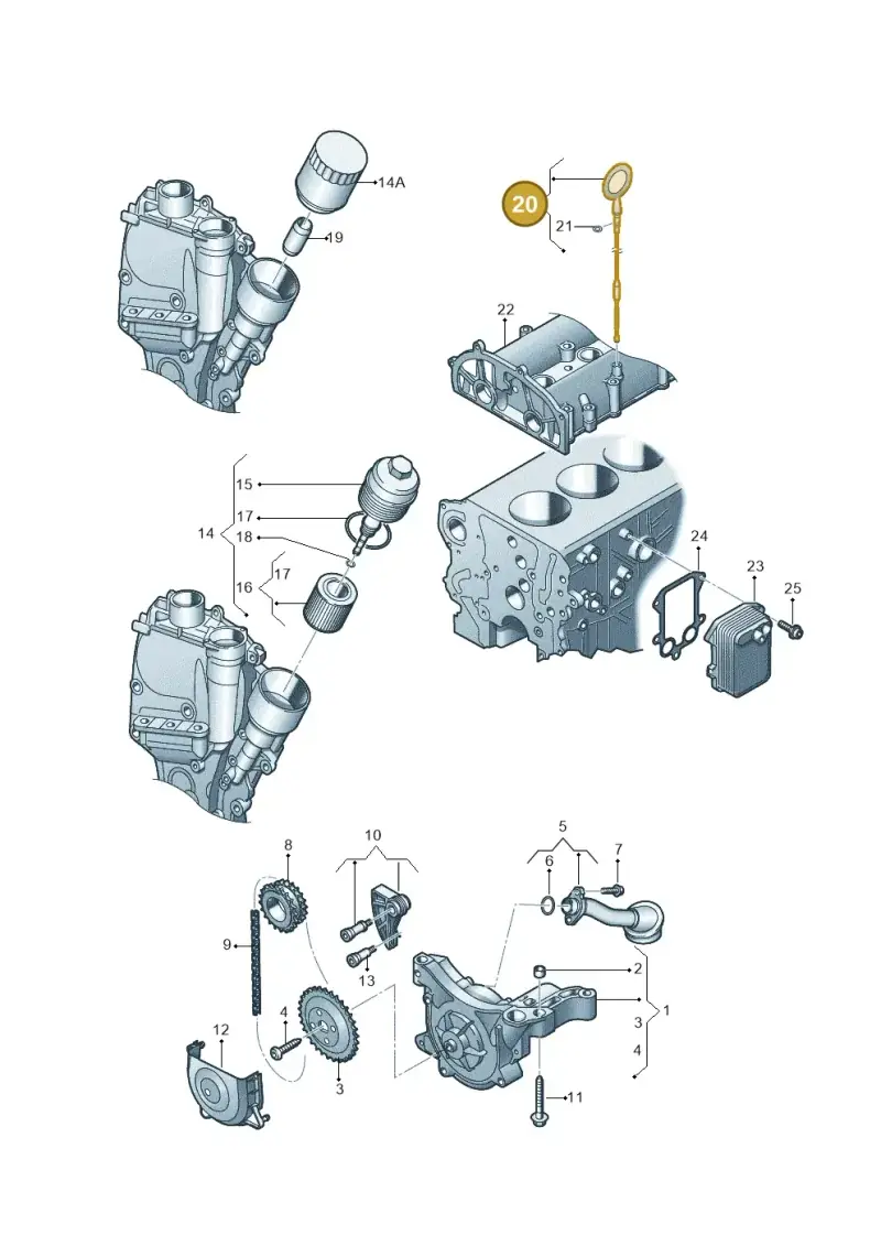 03C115611AF — Volkswagen TIGUAN                 08> (2007-) diagram 409115100, position 20