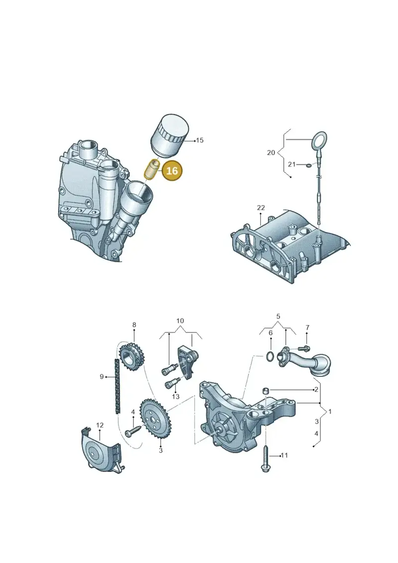 03C115721D — Volkswagen Jetta (2013-2014) diagram 678115200, position 16