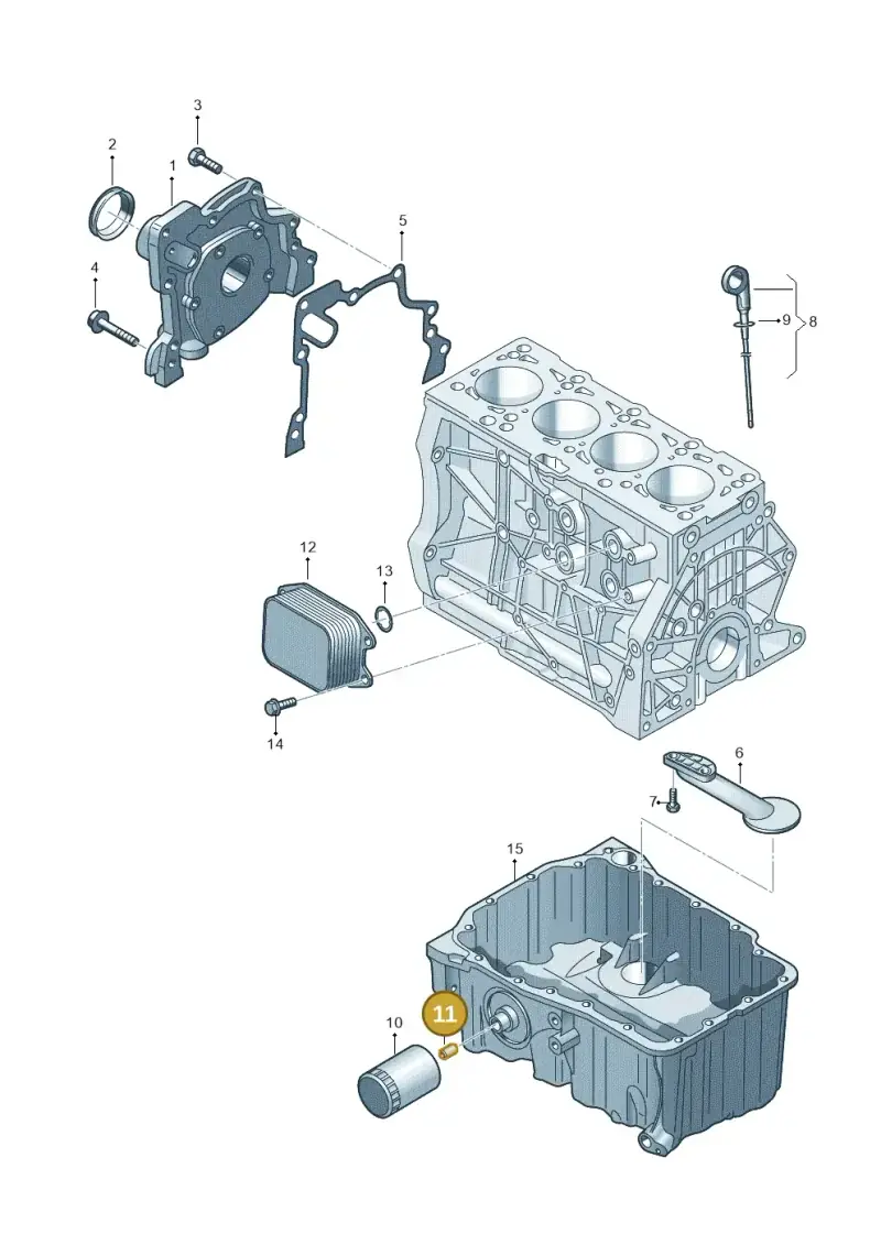 03C115721D — Skoda Octavia (2017-2020) diagram 746115010, position 11