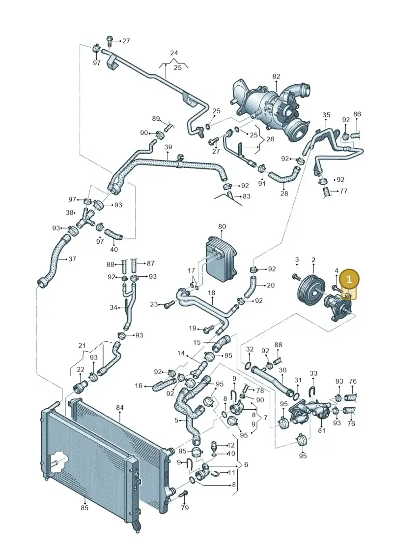 03C121008H — Volkswagen Scirocco 2.0 (2014-2017) diagram 625121130, position 1