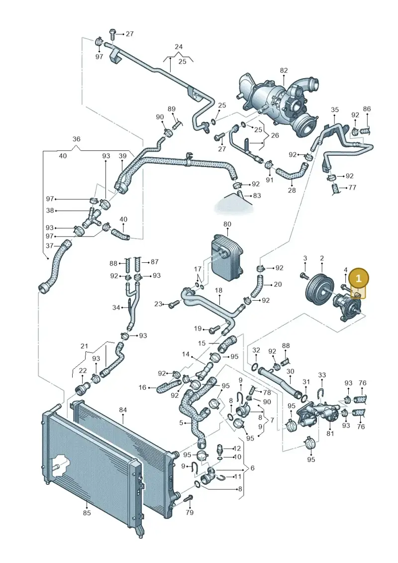 03C121008H — Volkswagen Tiguan 4Motion (2011-2018) diagram 719121120, position 1