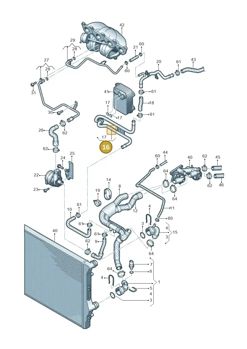 03C121050N — Volkswagen Beetle (2016-2019) diagram 625121150, position 16