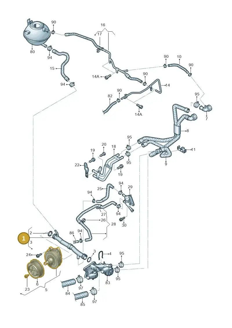 03C121065F — Volkswagen Passat CC (2011-2016) diagram 702121200, position 1