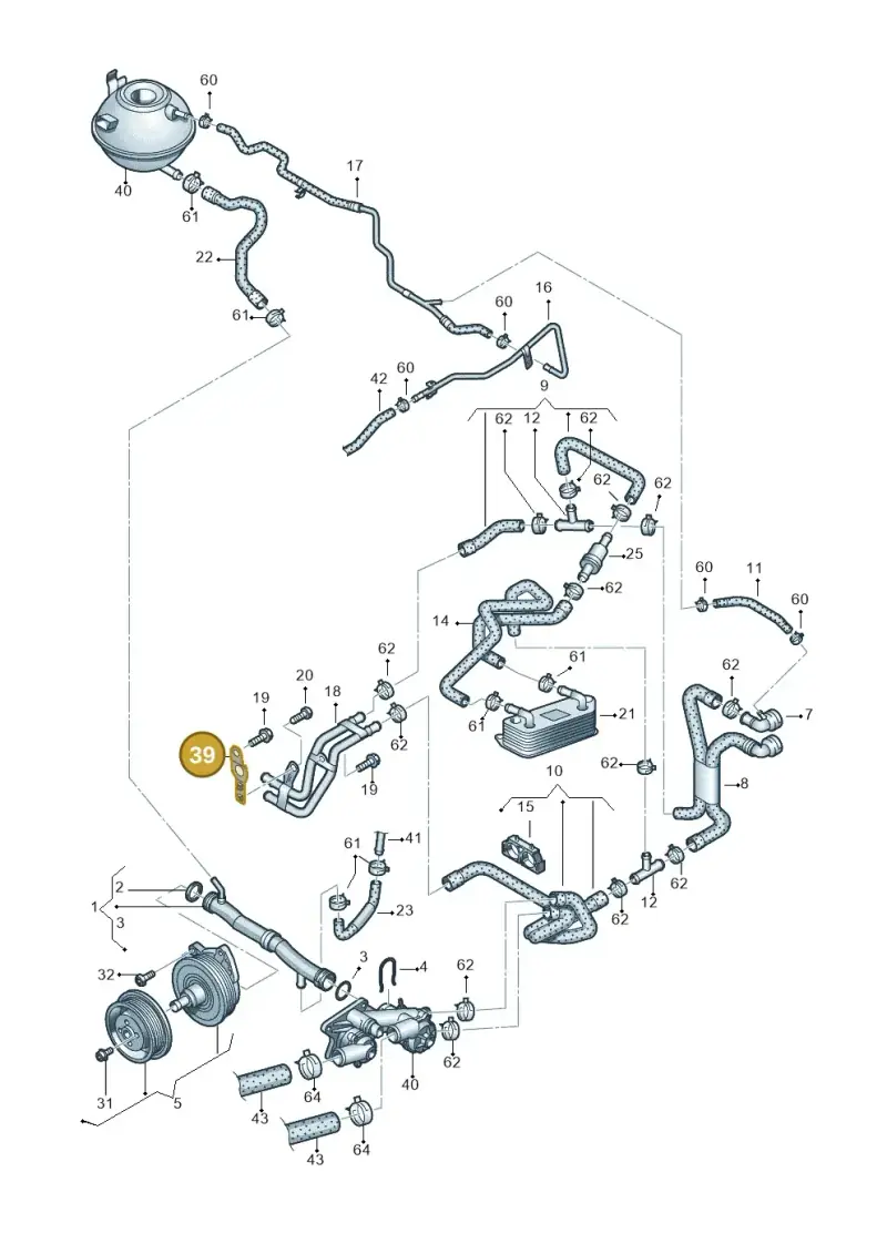 03C121079D — Volkswagen Jetta (2014-2017) diagram 625121160, position 39