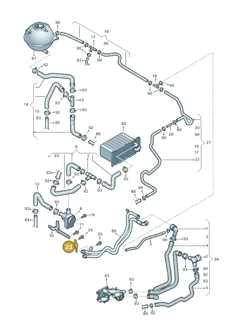 03C121079D — Volkswagen Tiguan 4Motion (2011-2018) diagram 719121130, position 23