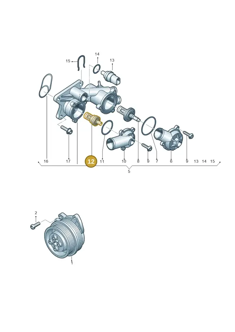 03C121110G — Volkswagen Sharan Blue Motion (2010-2015) diagram 689121100, position 12