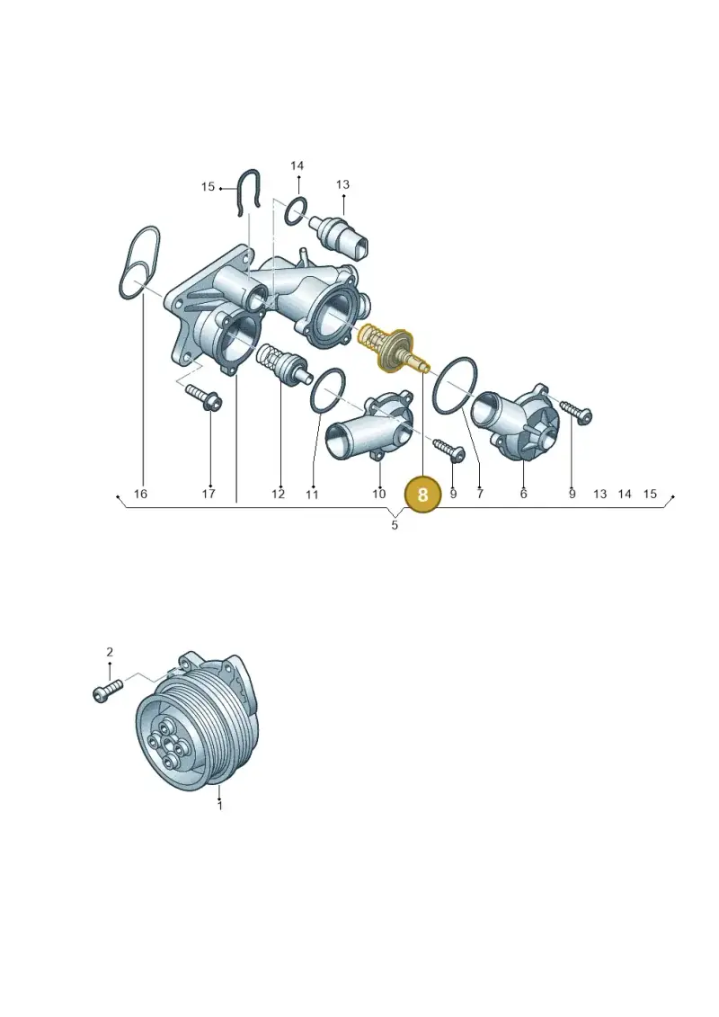 03C121110L — Volkswagen Sharan Blue Motion (2010-2015) diagram 689121100, position 8
