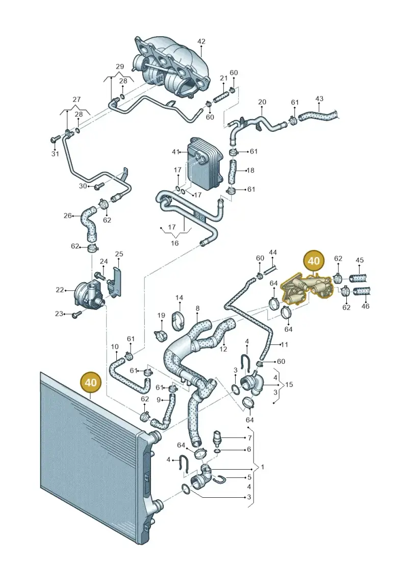 03C121111P — Volkswagen New beetle (2011-2016) diagram 625121150, position 40