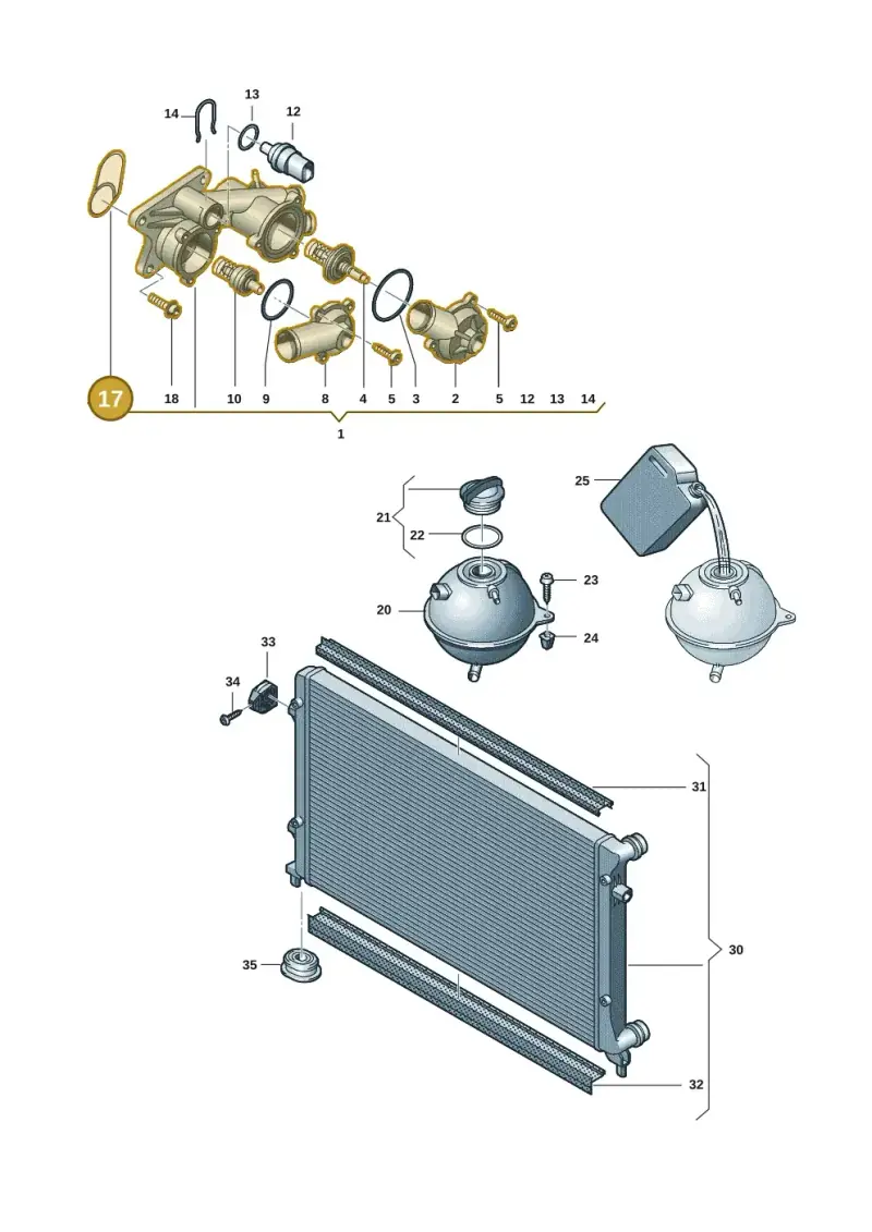 03C121119E — Volkswagen Beetle (2016-2019) diagram 409121700, position 17