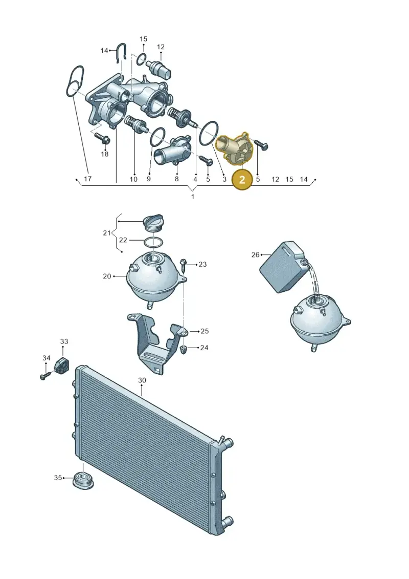 03C121121D — Volkswagen Polo (2009-2014) diagram 677121082, position 2