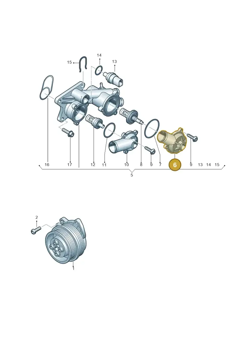 03C121121D — Volkswagen Sharan Blue Motion (2010-2015) diagram 689121100, position 6