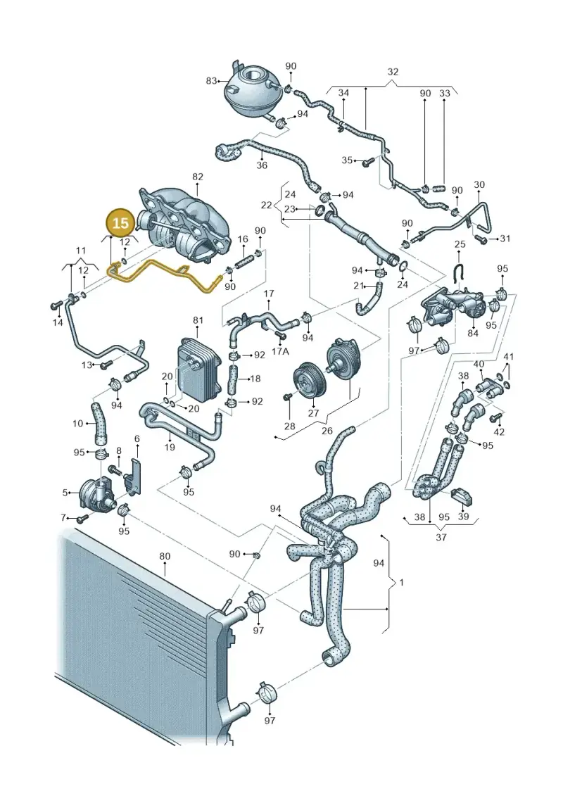 03C121469D — Volkswagen Polo (2012-2014) diagram 672121350, position 15