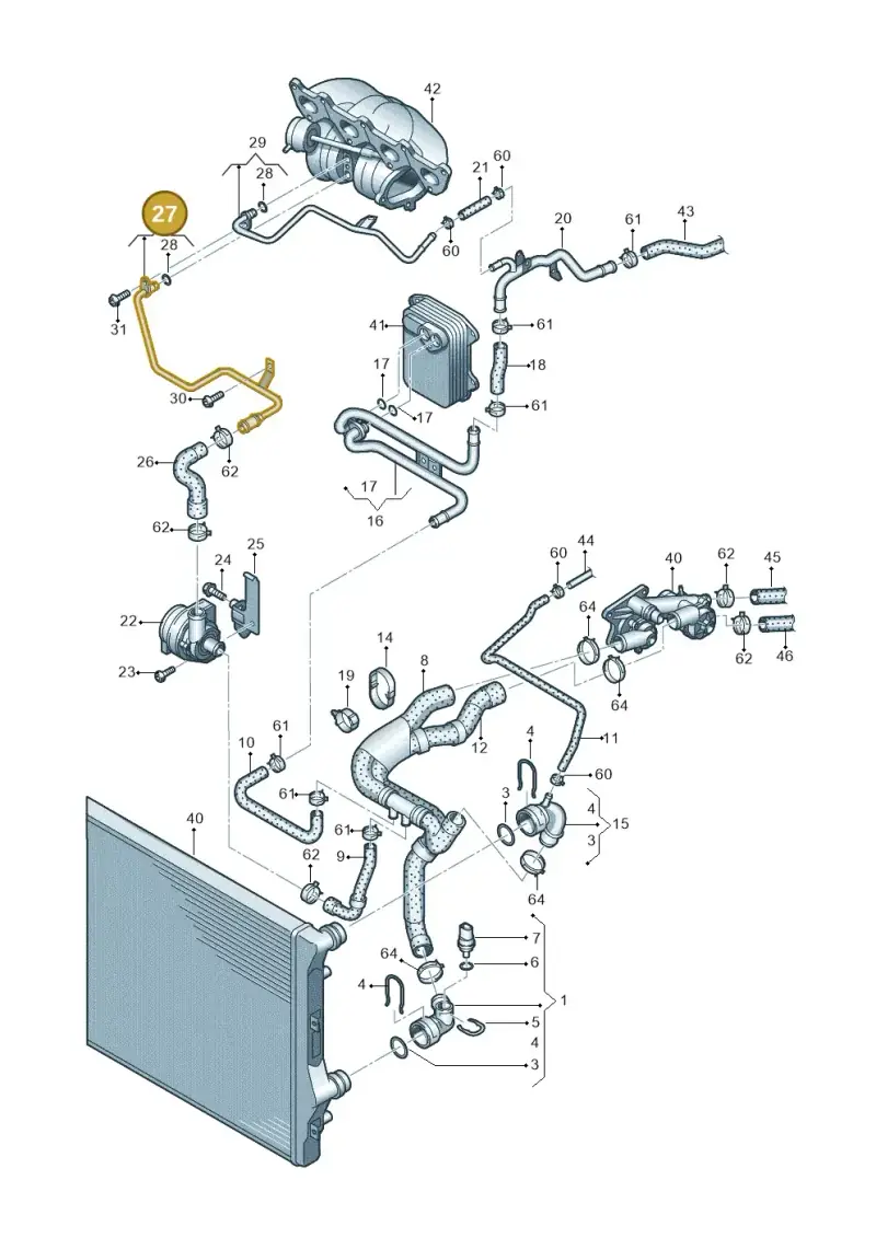 03C121497C — Volkswagen Beetle (2016-2019) diagram 625121150, position 27