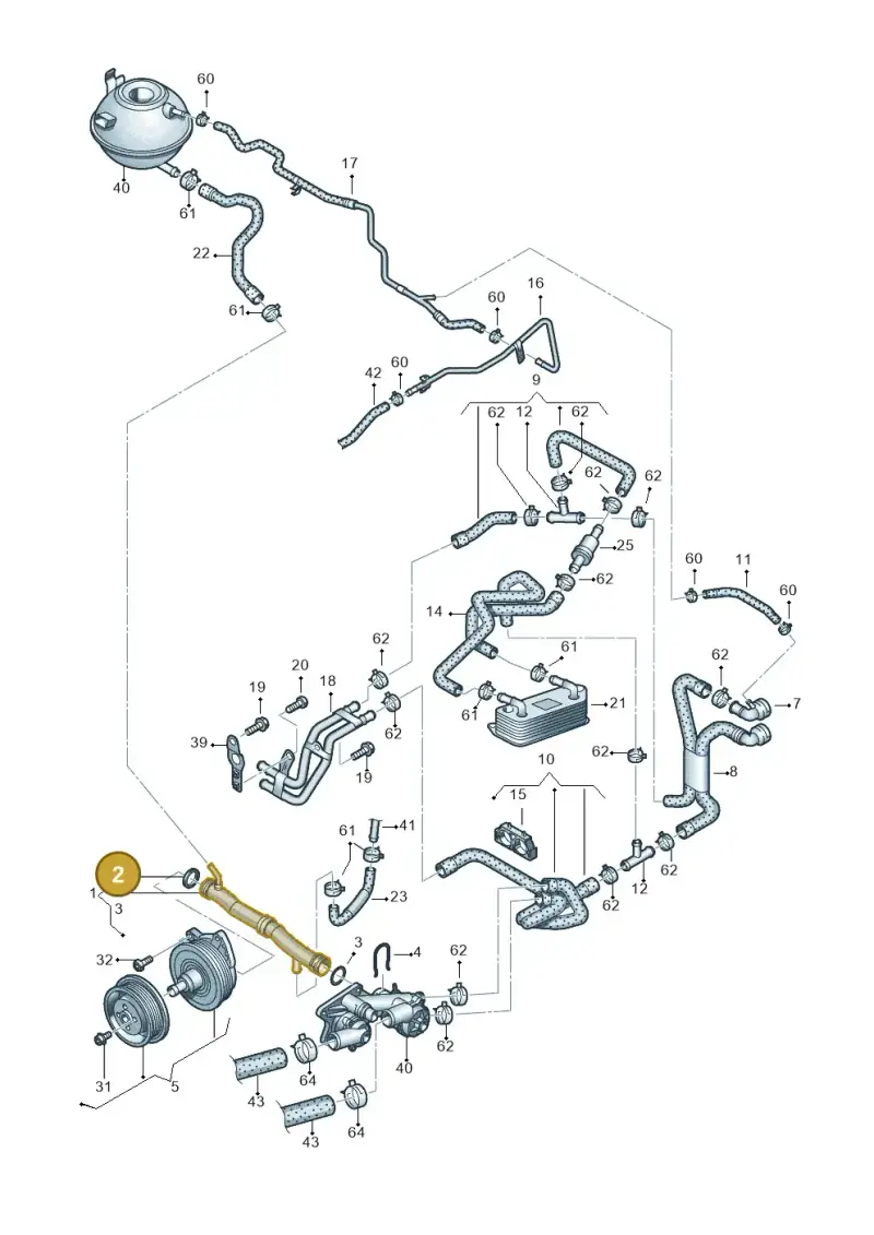03C121665 — Volkswagen Jetta (2014-2017) diagram 625121160, position 2