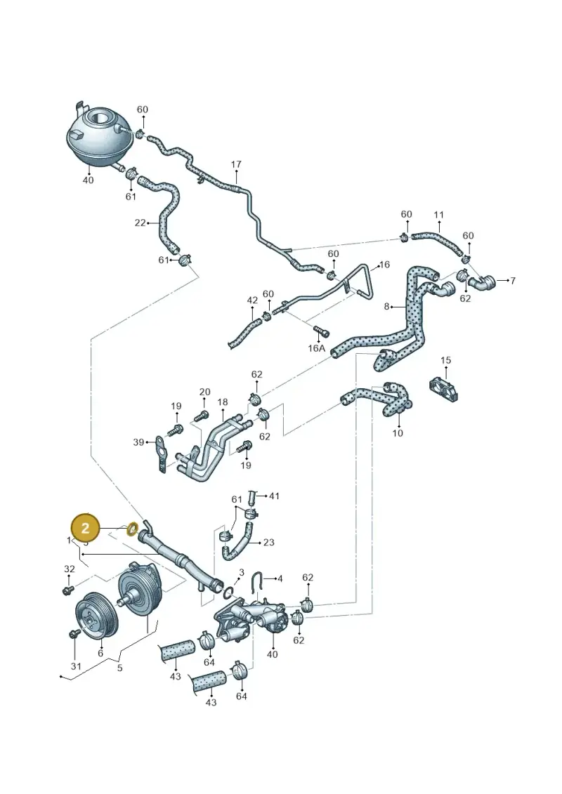 03C121665 — Volkswagen Beetle (2016-2019) diagram 712121150, position 2