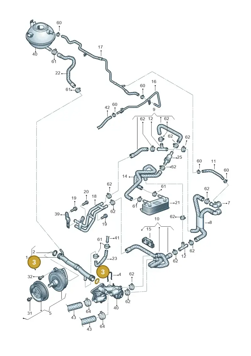 03C121666 — Volkswagen Jetta (2014-2017) diagram 625121160, position 3