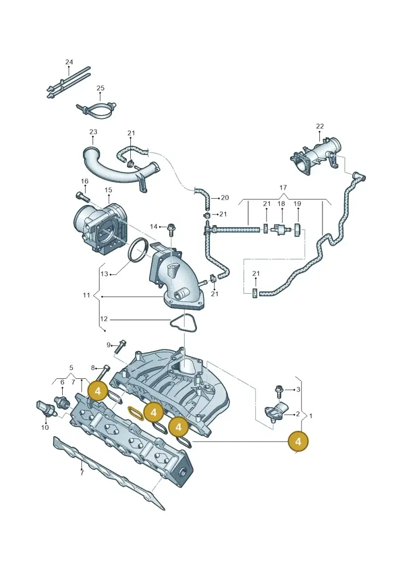 03C129717A — Volkswagen Polo (2012-2014) diagram 672133100, position 4