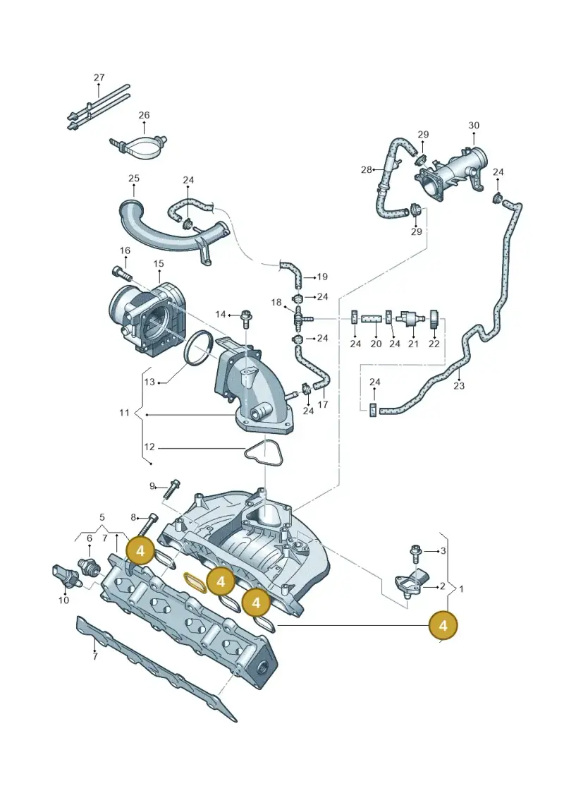 03C129717A — Volkswagen Beetle (2016-2019) diagram 651133100, position 4
