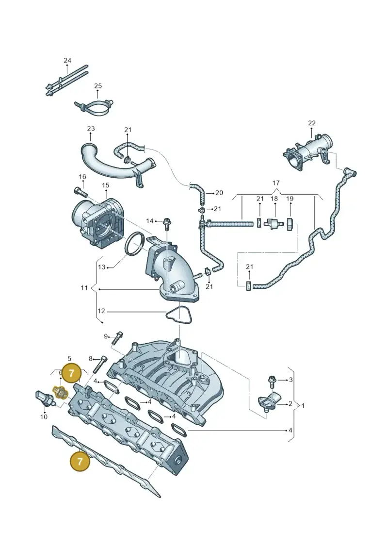 03C129717C — Volkswagen Polo (2012-2014) diagram 672133100, position 7