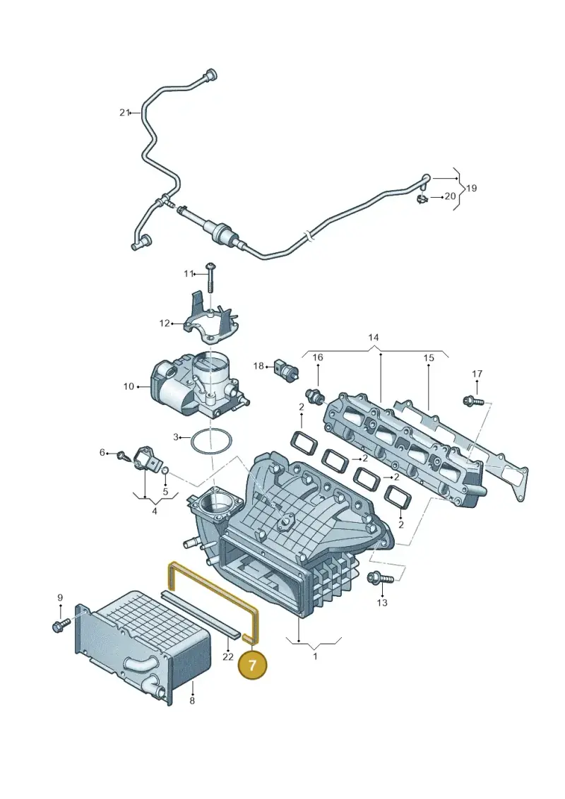 03C129717H — Volkswagen Jetta 1.6 (2014-2018) diagram 625133170, position 7