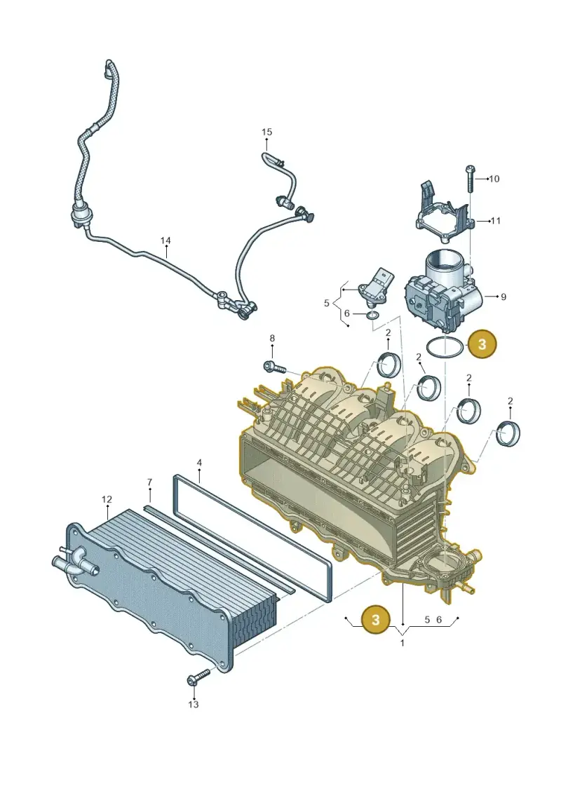 03C133073A — Volkswagen Arteon (2017-2023) diagram 828133040, position 3
