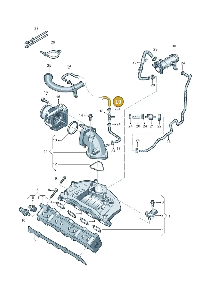 03C133518AS — Volkswagen Beetle (2016-2019) diagram 651133100, position 19