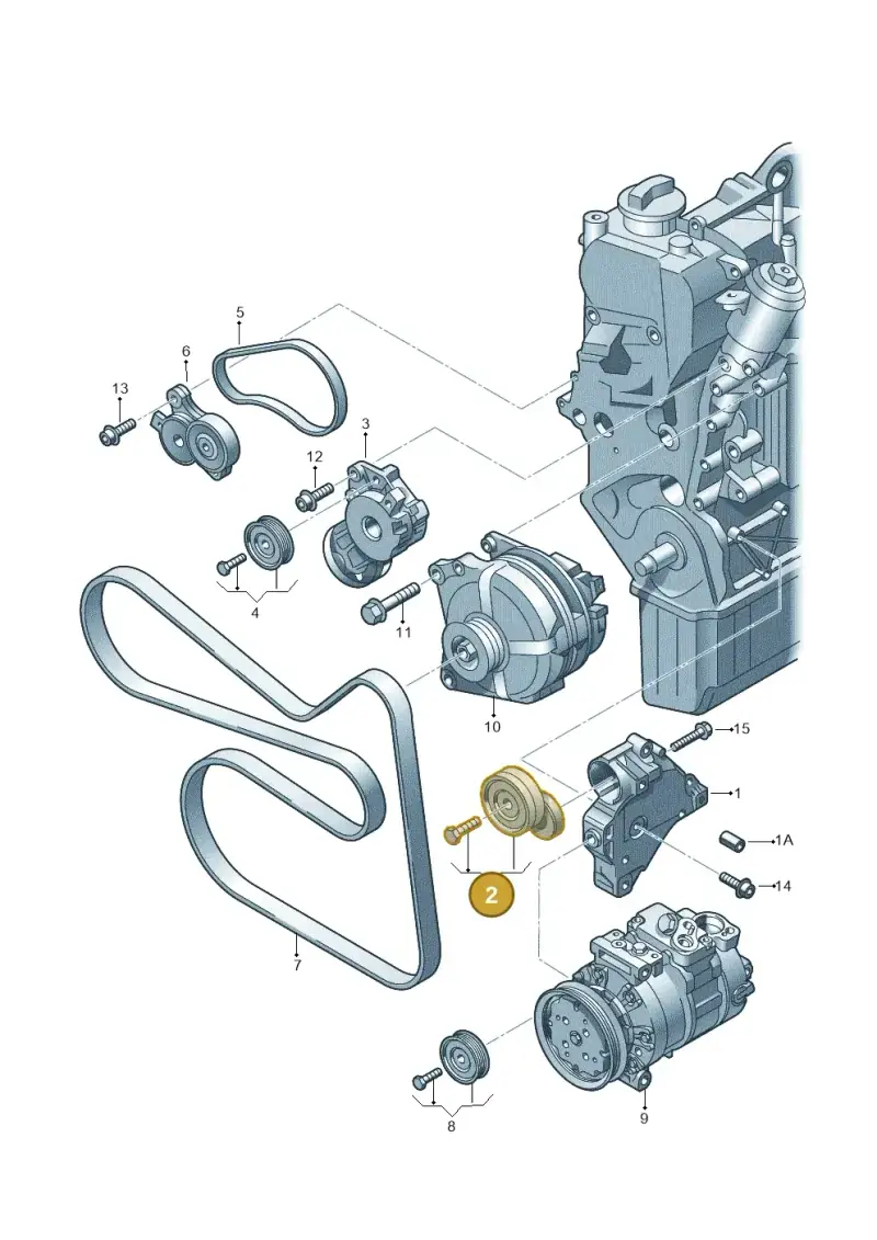 03C145299C — Volkswagen Polo (2012-2014) diagram 634903350, position 2