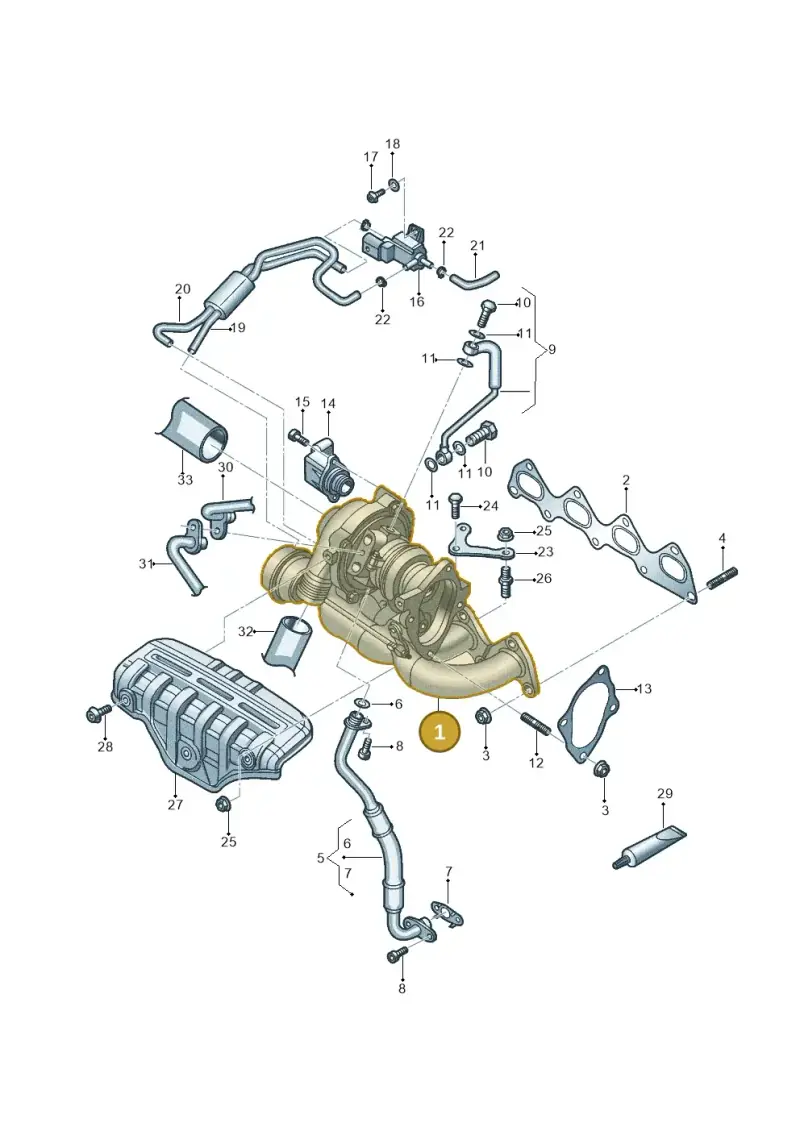 03C145703A — Volkswagen Beetle (2016-2019) diagram 789145510, position 1