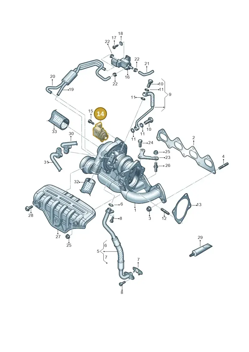 03C145710E — Volkswagen Jetta 1.6 (2014-2018) diagram 786145450, position 14