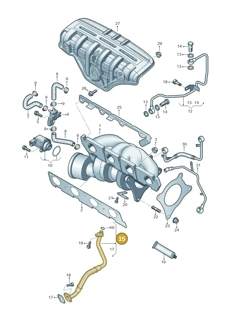 03C145735C — Volkswagen Jetta 1.4 (2013-2015) diagram 634145500, position 15