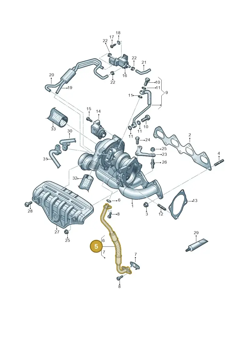 03C145735C — Volkswagen Jetta 1.6 (2014-2018) diagram 786145450, position 5