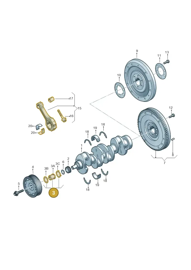 03C198159A — Volkswagen Polo Vivo (2017-) diagram 784105050, position 3
