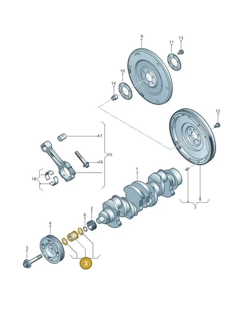 03C198159A — Volkswagen Jetta 1.6 (2014-2018) diagram 775105300, position 3
