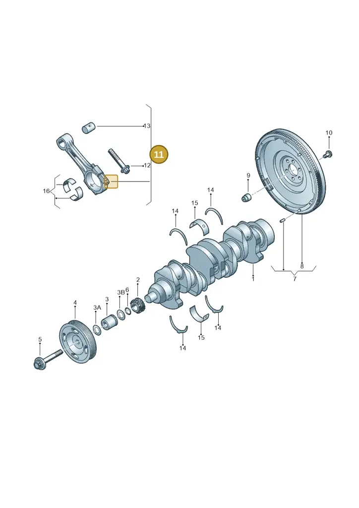 03C198401D — Volkswagen Beetle (2016-2019) diagram 775105200, position 11
