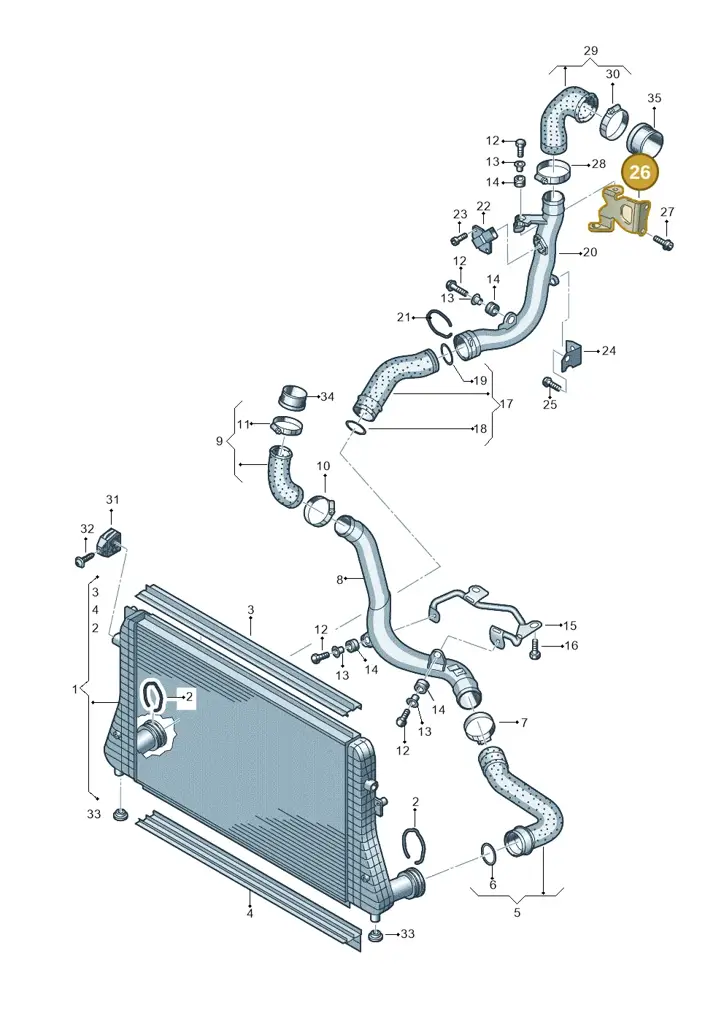 03C199207A — Volkswagen Scirocco 2.0 (2014-2017) diagram 786145760, position 26