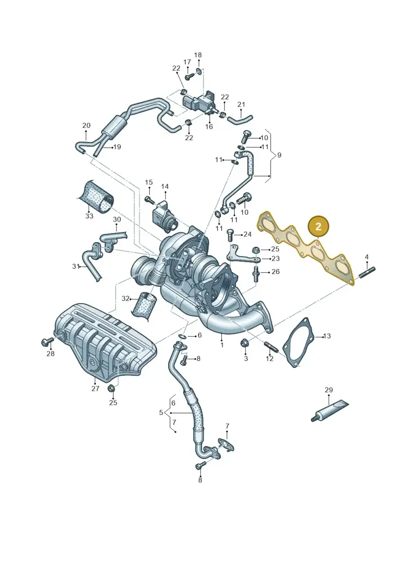03C253039F — Volkswagen Jetta 1.6 (2014-2018) diagram 786145450, position 2