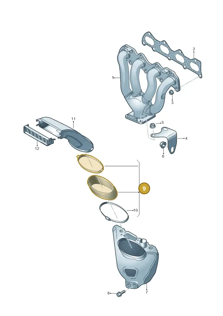 03C253097A — Volkswagen Passat estate (2008-2011) diagram 409253150, position 9