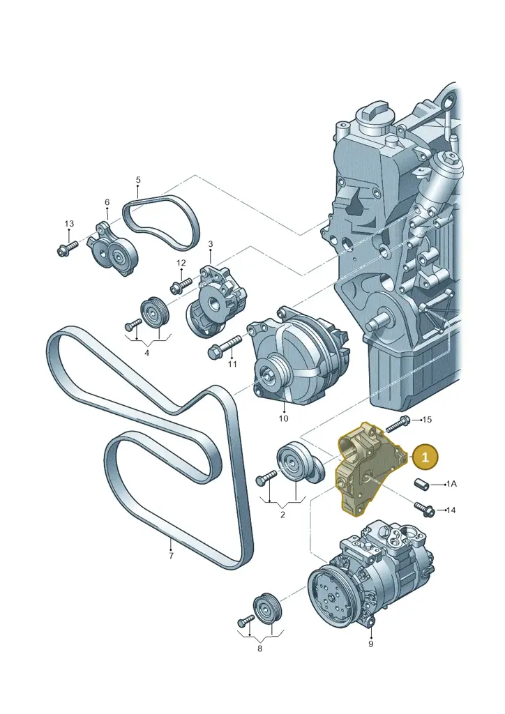 03C903143B — Volkswagen Beetle (2016-2019) diagram 634903350, position 1