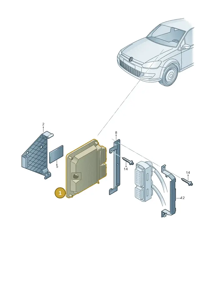 03C906014BA602 — Volkswagen Polo (2009-2014) diagram 747906200, position 1