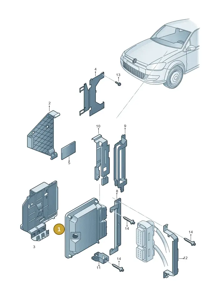 03C906014CK — Volkswagen Polo (2012-2014) diagram 747906220, position 1