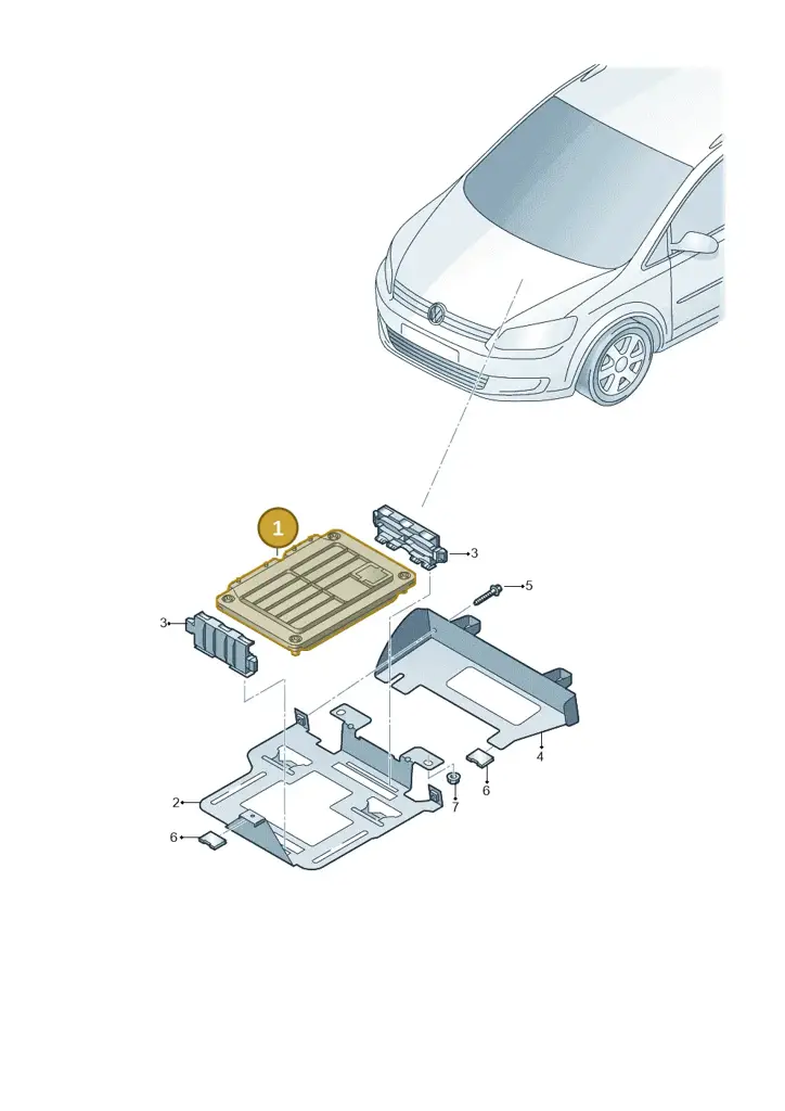 03C906026AG1T0 — Volkswagen Touran 2.0 (2010-2015) diagram 694906200, position 1