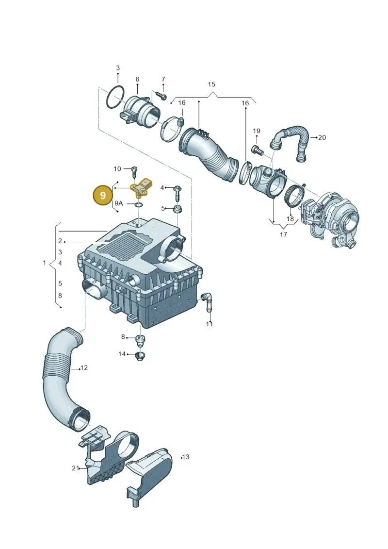 03C906051F — Volkswagen Amarok twin cab (2022-) diagram 894129100, position 9