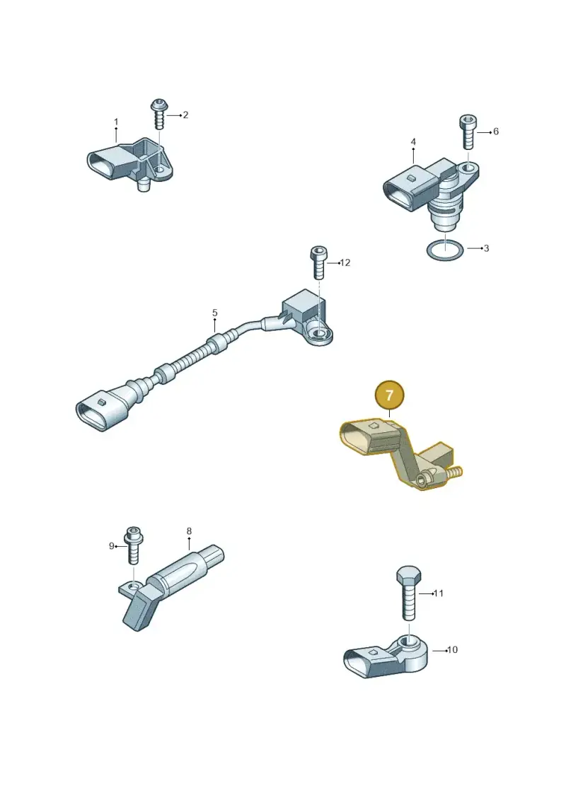 03C906433E — Volkswagen Beetle (2016-2019) diagram 672906000, position 7