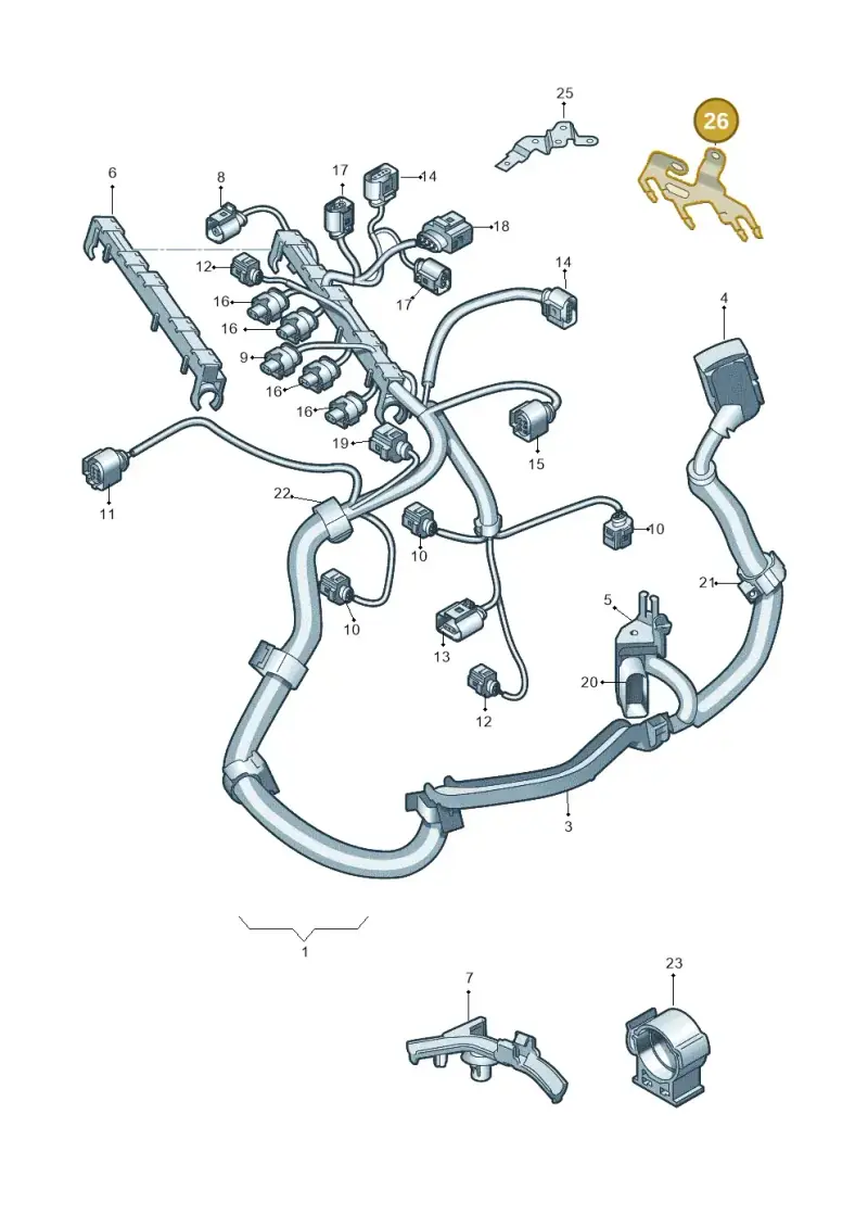 03C971858A — Volkswagen Polo 1.6 (2013-2022) diagram 747971050, position 26