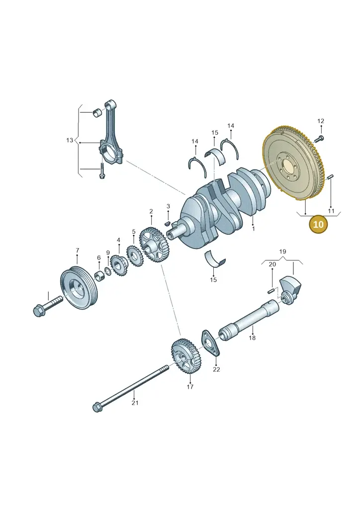 03D105269C — Volkswagen Polo (2009-2014) diagram 253105030, position 10