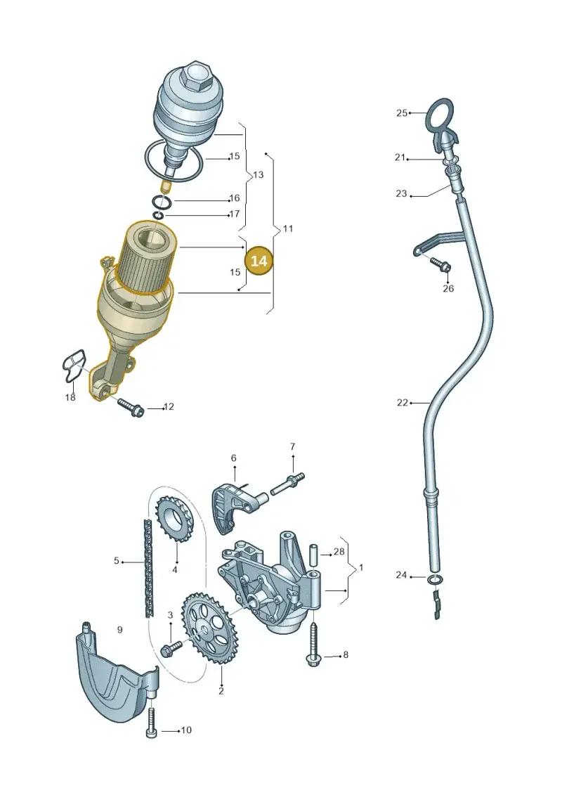 03D198819C — Volkswagen Ameo 1,0 (2016-2020) diagram 883115050, position 14