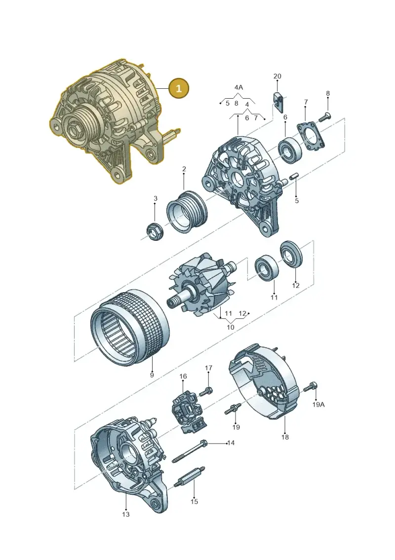 03D903025HX — Volkswagen FOX                  M.05> (2005-) diagram 388903100, position 1