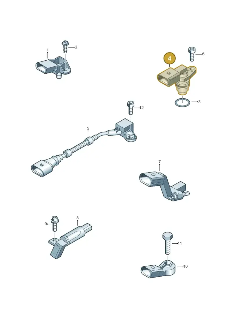 03D907601 — Volkswagen Polo (2009-2012) diagram 672906000, position 4