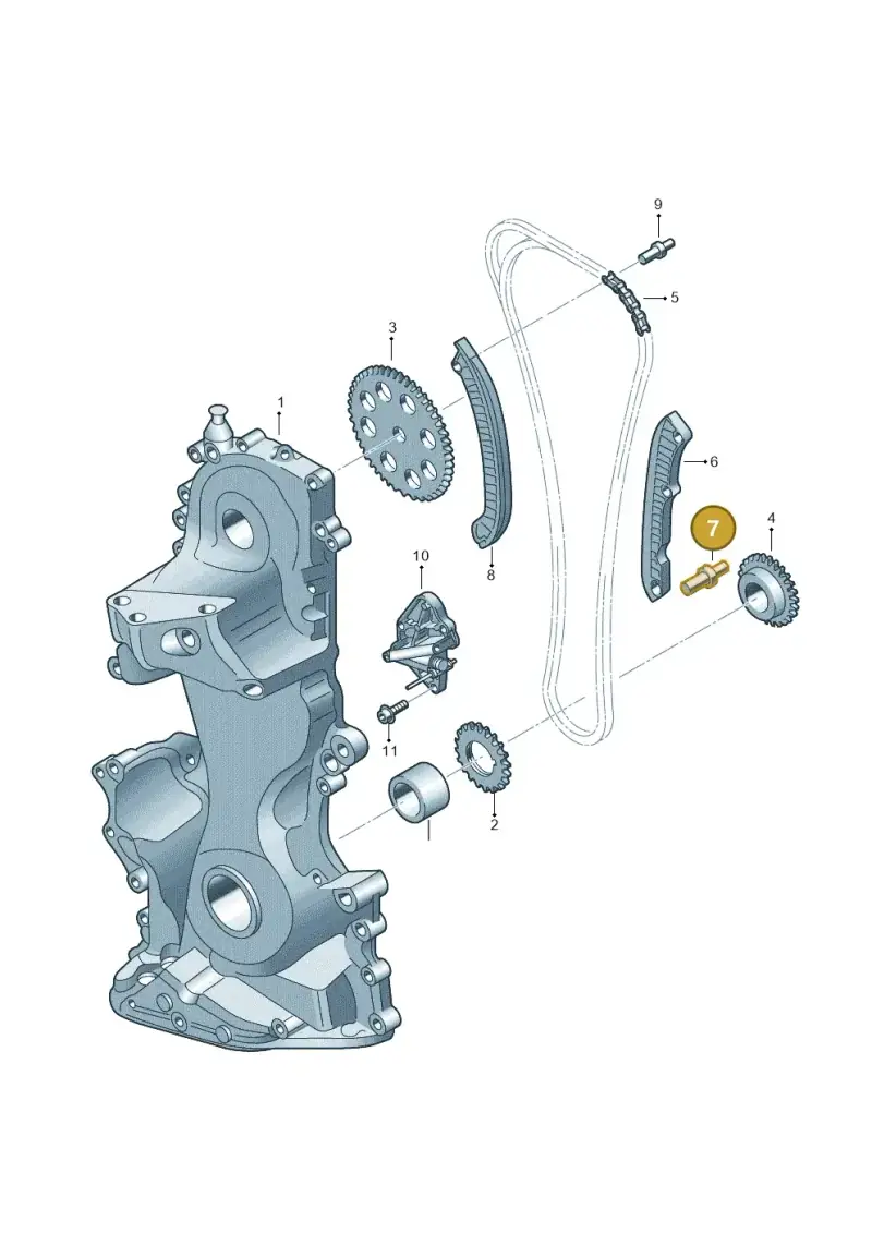 03E109511 — Volkswagen Ameo 1,0 (2016-2020) diagram 883109550, position 7